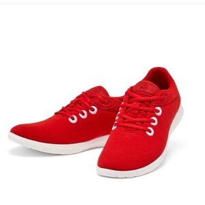Women’s Red Lace-Up Casual Sneakers for Everyday Comfort
